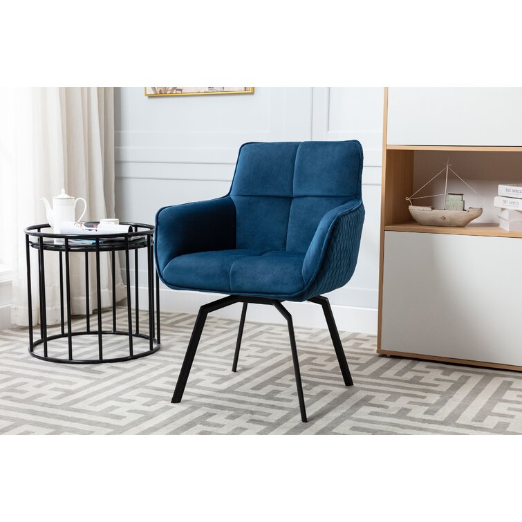 Swivel accent deals chair blue